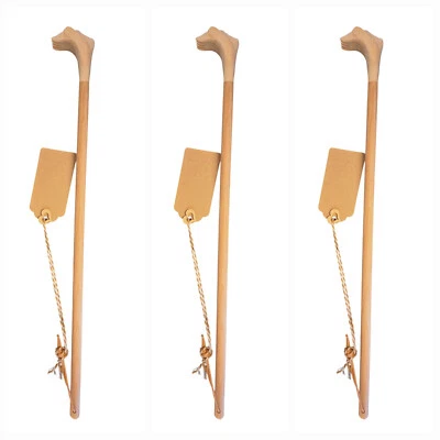 CLEANPRINCE 3 Stück Rückenkratzer aus Deutschland / Rhön Holz geschnitzt 45 cm Kratzhände