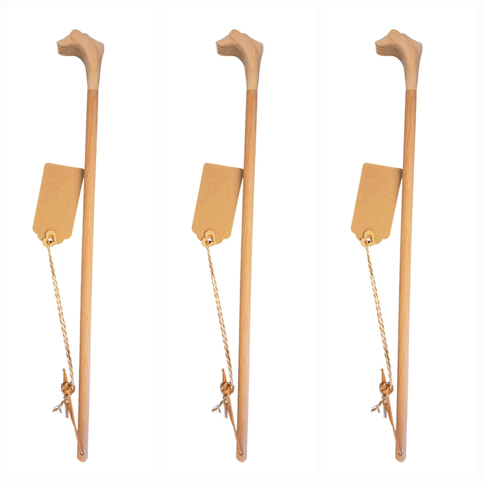 45 Cm Rückenkratzer Kratzhand Buckelkratzer Hand Holz Geschnitzt Kirsche Natur