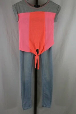 Abercrombie Kids Candy Kiss Place Girls Lot 3 Skinny Jeans Tops Set Size 14/L - Image 1 of 4