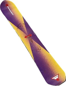 Aggression Snowboards Aggro 55 155CM Snowboard USA MADE Purple & Yellow RARE - Picture 1 of 12