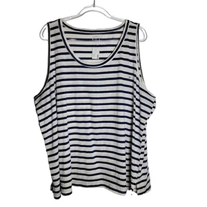 Maurices 24/7 Stripe Top Plus Size 4X Confetti Dot Sleeveless Pullover NWT - Picture 1 of 6