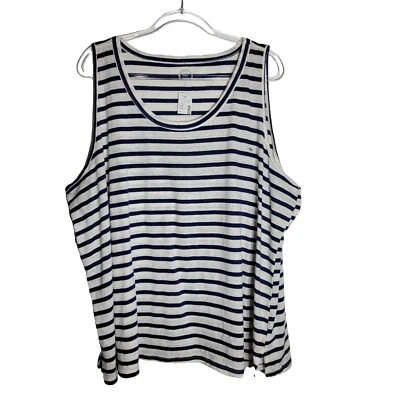 Pullover Maurices 24/7 a rayas talla grande 4X punto de confeti sin mangas nuevo con etiquetas Foto 1 de 4