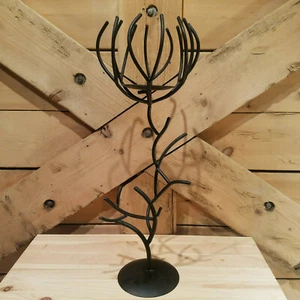 Soporte de vela estilo rama de árbol negro 18 y 1/8" de alto - granero elegante - Imagen 1 de 12