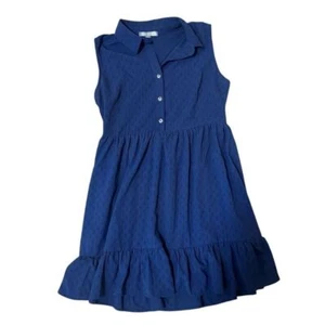 GOOD LUCK GEM BLUE DRESS WOMENS SIZE MEDIUM ELASTIC WAIST - Picture 1 of 4