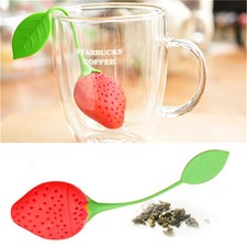 Colino per Tè Fragola bustine di tè in silicone la legatura di fogli tè infus. Filtro difagtm
