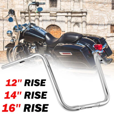 12'' 14'' 16" Rise 1-1/4" Ape Hanger Handlebar For Harley Road King Softail Dyna - Image 1 of 4