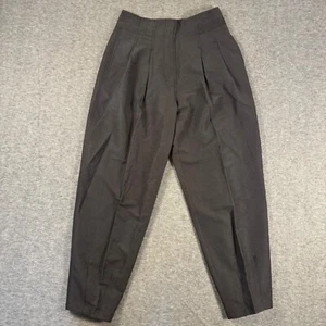 Ulla Johnson Pants Womens 2 Black Linen Silk Tapered Wide Leg Pleated High Waist - Picture 1 of 13