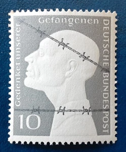 GERMANY Deutsche Bundespost 1953 10Pf MNH Prisoner Scott 697 VF See Note 4619 - Picture 1 of 3