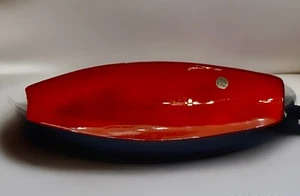 Vintage Frankoma Pottery Flame F88 Oblong Tray 16” Serving Decor MCM Retro - Picture 1 of 18