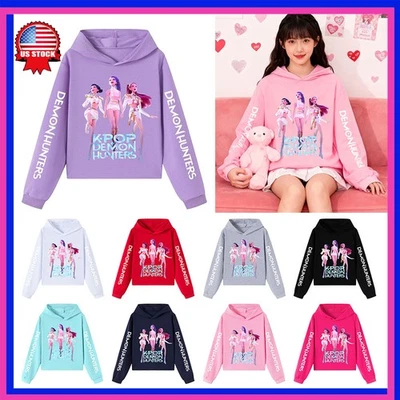 KPOP Demon Hunters Costume Hoody Pullover Sweatshirt Hoodie Kid Jumper Tops Gift - Image 1 of 4
