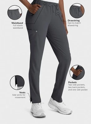 Pantalones ajustados para mujer Maevn 8530 cintura elástica completa tallas XXS a 3XL Foto 1 de 4