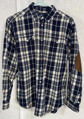 Polo Ralph Lauren Button Up Shirt Boys XL 18 20 Long Sleeve Blue Plaid Flannel - Image 1 of 4