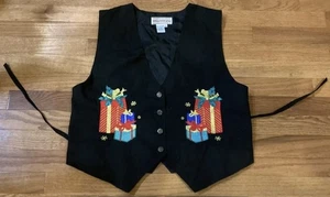 Chaleco Vintage Westbound Talla M Presenta Cuentas Bordado Apliques Copos de Nieve - Imagen 1 de 24
