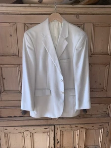 English Sports Shop Bermuda 2 Knopf Blazer Creme Weiß Seide Wolle Leinen 42 R - Bild 1 von 8