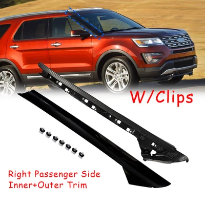 Parabrisas lateral derecho moldura pilar A moldura interior exterior para Ford Explorer 11-19 Foto 1 de 4