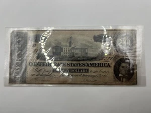 1864 Confederate States of America $20 Banknote - Picture 1 of 2