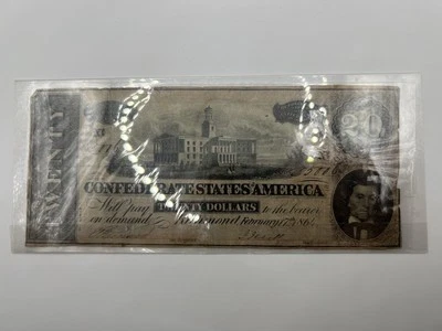 1864 Confederate States of America $20 Banknote - Image 1 of 2