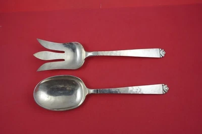 Juego de servir ensalada de plata esterlina Oak Leaf de Old Newbury Crafters FHAS 10" Foto 1 de 2