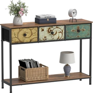Console Table for Hallway Slim Console Table with 3 Drawers for Entryway with S - Picture 1 of 8