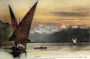302388/ Mondschein-AK – Barque – Lac Léman – ungebraucht - Picture 1 of 1