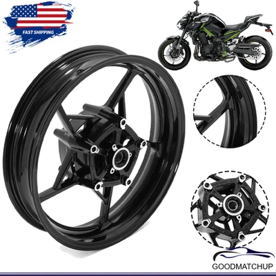 17"x3.5" Gloss Black Front Wheel Rim For Kawasaki Z900 Z650 Ninja 650 2017-2025 - Image 1 of 4