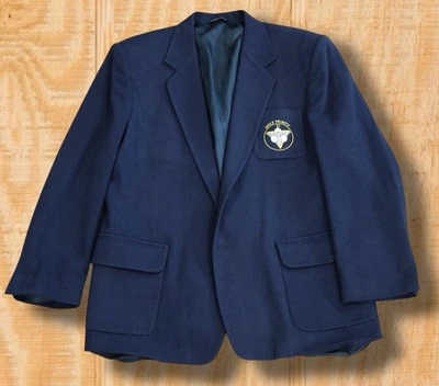 Vintage Holy Trinity Catholic High School 44R Uniform Navy Blazer Made in USA - Image 1 of 4