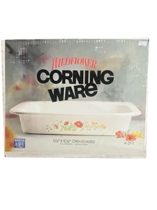 Corning Ware Wildflower Open Roaster 1970’s Sealed Box 12 1/4 x 10 1/4 A-21-7 - Picture 1 of 8