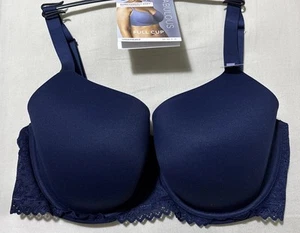 M&S BODY SUMPTUOUSLY SOFT UNDERWIRED FULL CUP TSHIRT Bra In NAVY Size 32G - Picture 1 of 10