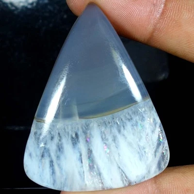 Piedras preciosas sueltas 100 % naturales de cuarzo bio solar ágata cabina de pera 93,55 quilates 32 x 50 x 07 mm Foto 1 de 3