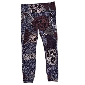 Leggings Atléticos Talla Mediana Floral Paisley Patchwork Saludo 7/8 - Imagen 1 de 6