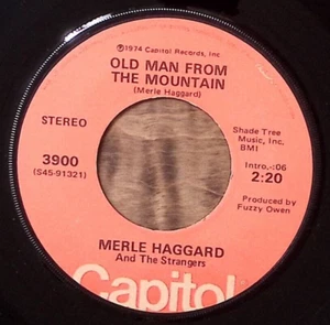 MERLE HAGGARD & THE STRANGERS OLD MAN FROM THE MOUNTAIN/HOLDING...VINYL 45 59-28 - Picture 1 of 3