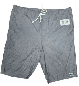 DC Men's Large Harvard drawcord shorts gray drawstring NWT - Picture 1 of 4