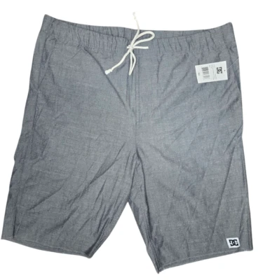 DC Hombre Grande Harvard Cordón Pantalones Cortos Gris Cordón Nuevo Con Etiquetas Foto 1 de 4