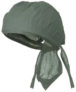Gorra gris Bandana envoltura para la cabeza Do Rag motocicleta Doo Du bufanda para el cabello de rocío algodón - Imagen 1 de 3