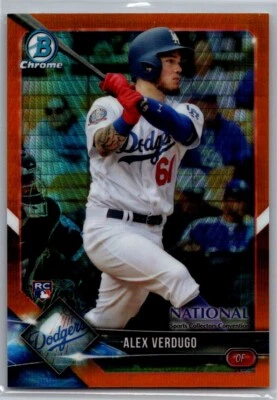 2018 Bowman Chrome National Orange Refractor RC Rookie /25 Alex Verdugo #BNR-AV - Image 1 of 2