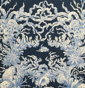 3.5 meters x SANDERSON "Monterey Bay" Outdoor/Indoor fabric Sea Atlantic Navy - Picture 1 of 9