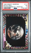 Mighty Morphin Power Rangers MMPR Series 1 Card 111 power foil 1994 PSA 5 pop 1