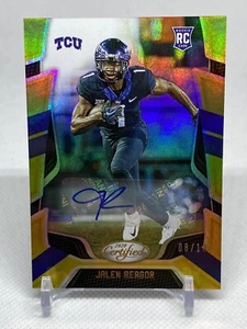 Jalen Reagor 2020 Panini Chronicles Draft Picks Certified Gold RC Auto 08/10 TCU - Picture 1 of 2