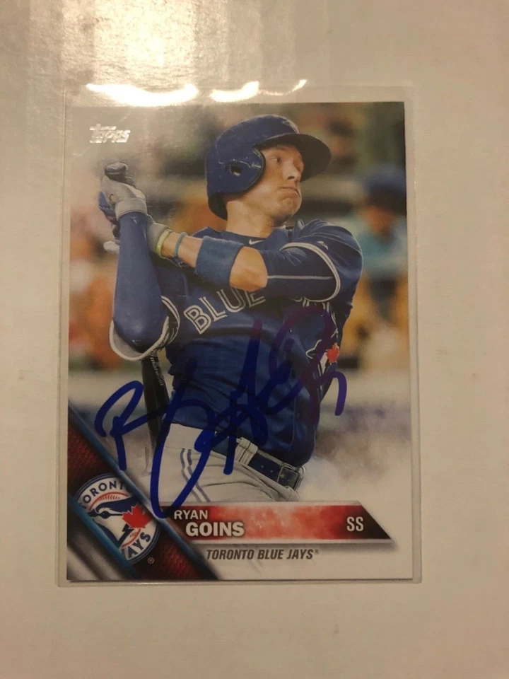 Toronto Blue Jays RYAN GOINS Signed 2016 Topps Card - Image 1 of 1