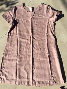 J.Jill Women 100% Linen Dress color Mauve size L - Picture 1 of 15