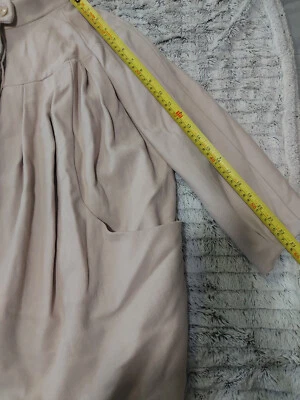 H&M Ladies Beige wollen ballon Trench coat shorter style size 10/12 usa 40 - Image 1 of 4