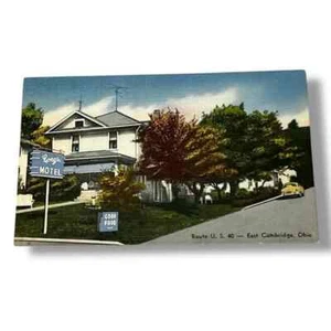 Postcard Longs Motel Cambridge Ohio Roadside Linen Card C657 - Picture 1 of 2