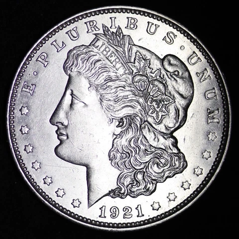 1921-D Morgan Silver Dollar XF / AU 90% SILVER! FREE SHIPPING d Cover