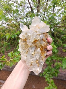 1.4kg Natural Clear Quartz Crystal Cluster Rough Healing Mineral Specimen - Picture 1 of 12