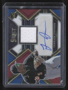 2023 Panini Select Termarr Johnson Rookie Jersey Auto Tri Color Prizm /49 