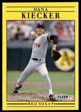 1991 Fleer Dana Kiecker Boston Red Sox #99