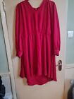 V By Very Pussybow Dress Plus Size  26 Red