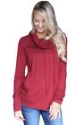 Sweatshirt Cowl Neck-Woman Size "M (8-10)" "XL (16-18)" Burgundy Drawstring