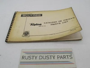 Bultaco Factory 1974 Alpina 115-116 Parts Catalog List Manual 116.32-117 - Picture 1 of 5