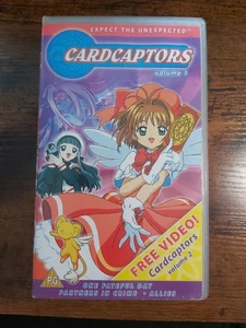 Cardcaptors Vol 1 & 2 VHS Cardcaptor Sakura With Rare Promo Stickers - Picture 1 of 5